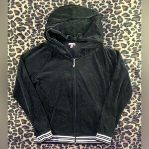 22SB: “Juicy Couture” Black Glitter Zip Up